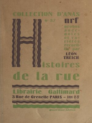 cover image of Histoires de la rue